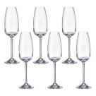Taça De Cristal Bohemia Para Champanhe 290 ml Anser 6 Peças