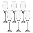 Taça de Cristal Bohemia Para Champanhe 290 ml Carduelis 6 Peças