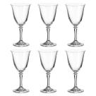 Taça De Cristal Bohemia Para Vinho 290 ml Branta 6 Peças