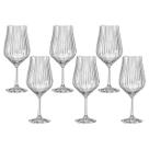 Taça de Cristal Bohemia Para Vinho 550 ml Tulipa Optic 6 Peças