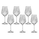 Taça de Cristal Bohemia Para Vinho Branco 350 ml Tulipa Optic 6 peças
