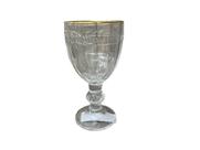 Taça de Cristal Kosher 95ml com Borda Dourada Elegante