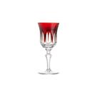 Taça de Cristal Mozart Para Licor Vermelha Lapidado 55