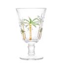 Taça De Cristal Palm Hand Tree Coqueiro Transparente Para água Lyor 240ml