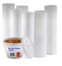 Taça de espuma Mr Miracle de 8 onças com tampa para alimentos quentes/frios pacote com 50 Taça de espuma Mr Miracle de 8 onças com tampa para alimentos quentes/frios pacote com 50