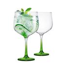 Taça de Gin Degrade de Vidro 650ml Verde 2 Pcs