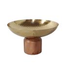 Taça de mesa Benzara BM284950 30cm Aço Madeira de Acácia