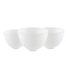 Taça de mistura de máscara facial EXCEART Silicone, conjunto de 3 peças, branca