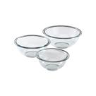 Taça de mistura Pyrex, conjunto de 3 peças, vidro transparente Taça de mistura Pyrex, conjunto de 3 peças, vidro transparente