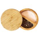 Taça de sal e pimenta Salt Keeper Duet totalmente em bambu