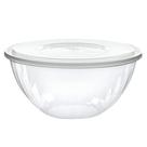 Taça de servir descartável PLASTICPRO Crystal Clear 2,8 L com tampa