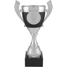 Taça de Troféu Média Prateada com Base Pesada de Mármore