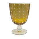 Taça De Vidro Ambar Com Pontos Fume - Btc