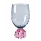 Taça de Vidro Azul e Rosa Marejo 520ml Taça de Vidro Azul e Rosa Marejo 520ml