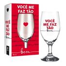 Taça de Vidro c/ Frases - 330ml - Brasfoot - VOCE ME FAZ TAO BEM Taça de Vidro c/ Frases - 330ml - Brasfoot - VOCE ME FAZ TAO BEM