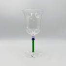 Taça de Vidro colorida Pé Ondulado 300ml