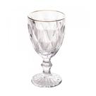 Taça de Vidro com Borda Dourada Diamond Cor Transparente para Água Lyor 325ml Taça de Vidro com Borda Dourada Diamond Cor Transparente para Água Lyor 325ml