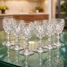 Taca de Vidro Diamond Transparente 340ml Jogo 6 Taças, Vinho, Água, Drinks, Suco, Restaurante Buffet
