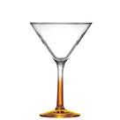 Taça de Vidro Haste Laranja Martini para Drink 285ml Ruvolo