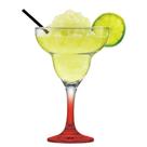 Taça de Vidro Haste Vermelha Margarita para Drink 385ml Ruvolo