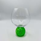 Taça de Vidro Soluna com Base Verde 500ml 17x7cm