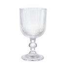 Taça de Vidro Transparente Canelada 380ml Em Casa Tem