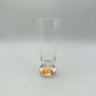 Taça de Vidro Transparente Flower Bubble com Base Laranja - 180ml Taça de Vidro Transparente Flower Bubble com Base Laranja - 180ml