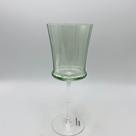 Taça de Vidro Verde com Haste Transparente 22x9cm 350ml
