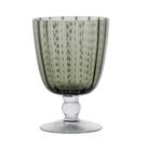 Taça De Vidro Verde Com Pontos Fume - Btc