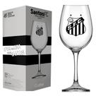 Taça de Vinho Grande Drinks 490ml em Vidro Cristal Santos FC na Caixa