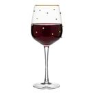 Taça De Vinho Tinto 350ml Vidro Com Borda Dourada Linha Balls Wolff