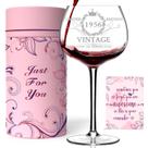 Taça de Vinho Vintage 1956 Gravada 470 ml Presente
