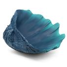 Taça decorativa Accessoryway Clam Shell 31,5 cm azul caribenho