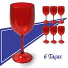 Taça Em Acrilico Para Vinho Cerveja Frisante Espumante Drinks e Coquetéis - Kit com 6 taças