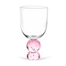 Taça em Vidro com Base Esferas Rosa 400ml