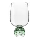 Taça Em Vidro Transparente e Verde 540Ml