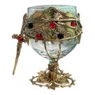 Taça Espiritual Aramada com Punhal e Pedrarias Pomba Gira Iansã Linha Cigana Taça Ritual