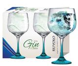 Taça gin 705 ml haste azul lv c/02 pç