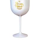 Taça Gin Feliz Ano Novo Branco E Dourado 500ml 1un - Mazel