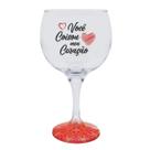 Taça Gin Mandala Vermelha 600 ml - Vidro