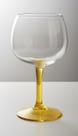 Taça Gin Vidro 600ml Base Amarela Elegante Taça Gin Vidro 600ml Base Amarela Elegante