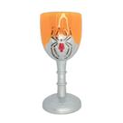Taça Halloween - Laranja com Cinza - Caveira com Aranha - 250ml - 1 unidade - Silver Festas - Rizzo
