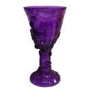 Taça Halloween Transparente Caveira Roxa