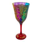 Taça Lirio Cigana Colorida Rosa Super luxo Vidro 330ml Nadir