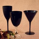 TAÇA MARTINI 19x12x12cm 330ml VIDRO PRETO 6PÇ