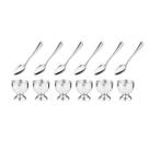 Taça Mini Inox 6un e Colher Pequena Finger Food Docinho 6un Taça Mini Inox 6un e Colher Pequena Finger Food Docinho 6un