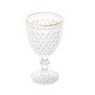 Taça para Água Lyor Bico de Abacaxi de Vidro Fio de Ouro