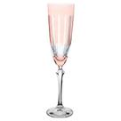 Taça Para Champanhe Elizabeth Lapidada em Cristal Ecológico Rosa 190ml