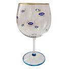 Taça para Gin Cristal Pintada à Mão Olho Grego