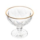 Taça para Sobremesa Diamond Transparente 6un com Fio de Ouro